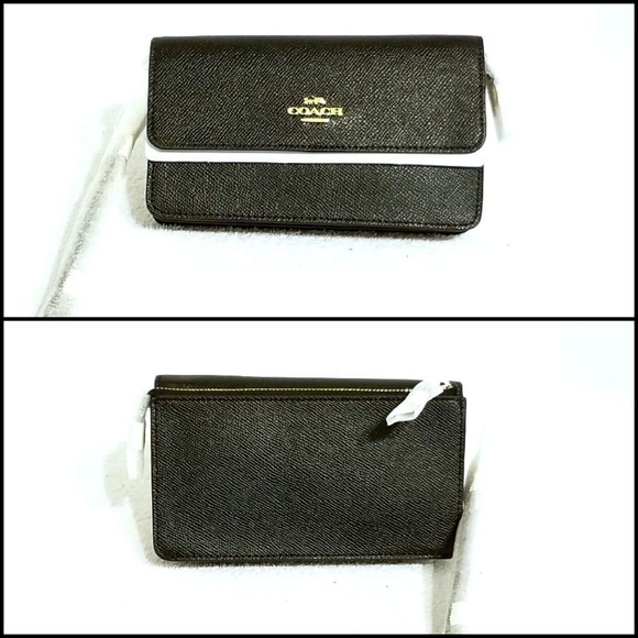 🆕️💯 Auth. Coach Brown Foldover Wristlet F78229 - Picture 6 of 9